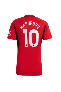 Manchester United Marcus Rashford #10 Fotballdrakt Hjemme Klær 2023-24 Korte ermer